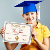 Certificate Paper, Silver Foil Certificate Paper for Printing, 50 Sheets Blank Certificate Paper with Silver Foil Border for Diploma, Achievement Awards, Recognition Documents, 8.5x11 inches