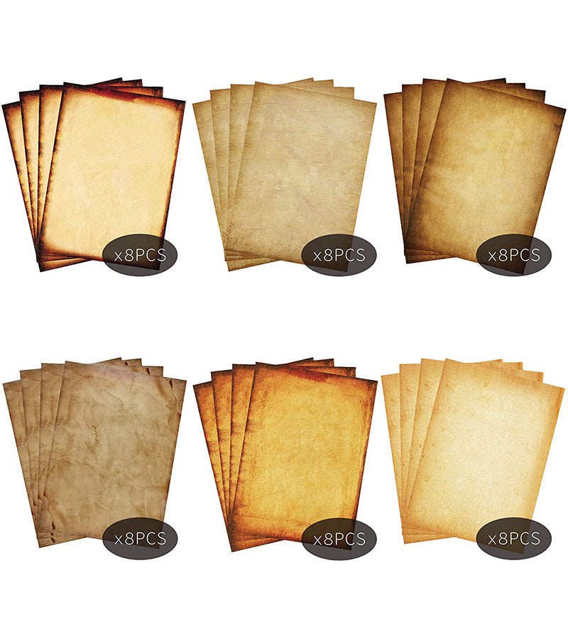 120PCS Stationery Paper - Old Fashion Aged Classic Antique